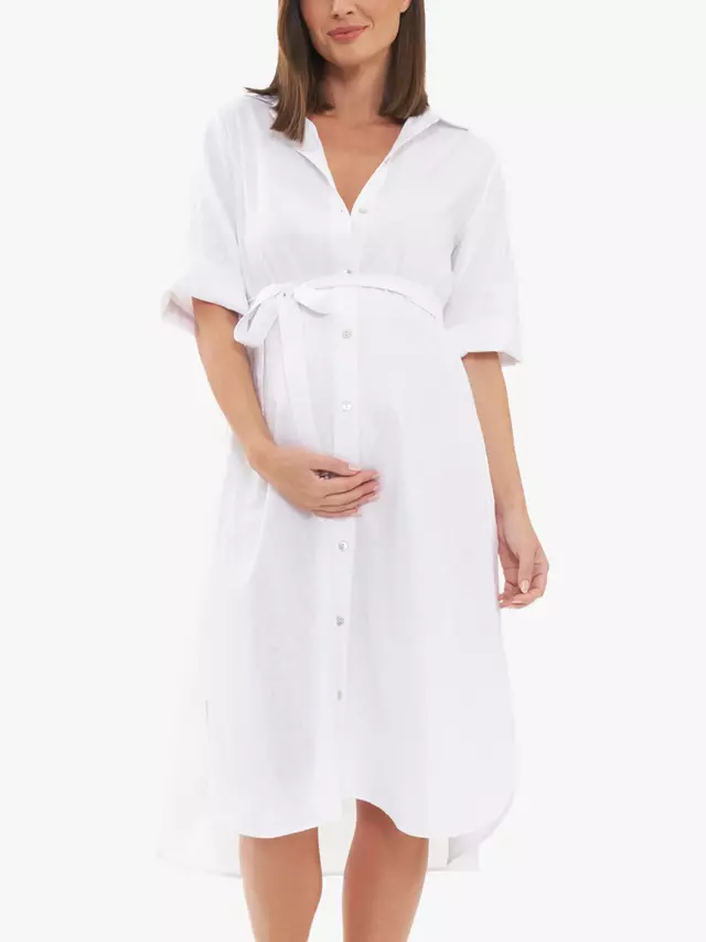 Платье Ripe Molly Linen Blend Shirt Maternity, белый
Платье Ripe Molly Linen Blend Shirt Maternity, белый
