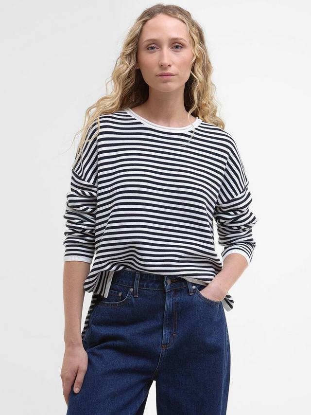 Мариновый джемпер с фактурной вязкой Barbour, Navy Stripe
Мариновый джемпер с фактурной вязкой Barbour, Navy Stripe