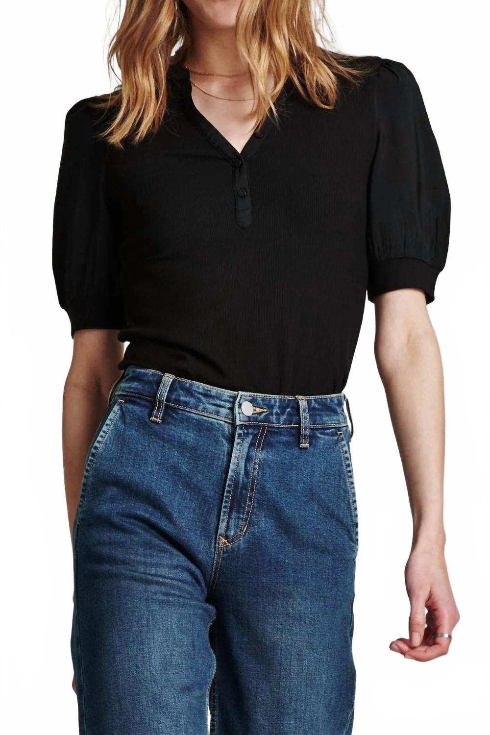 Топ с буфами на рукавах Tanner черный Another Love
Топ с буфами на рукавах Tanner черный Another Love