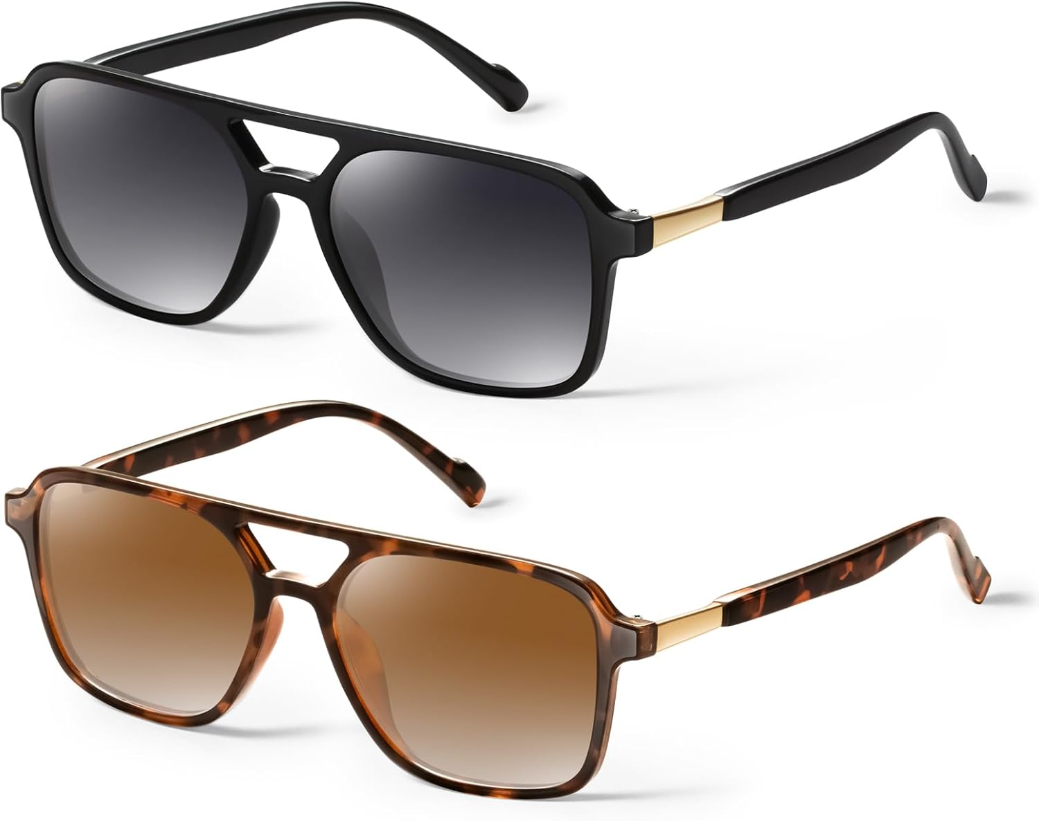 Солнцезащитные очки GRFISIA в стиле ретро «Авиатор» для женщин и мужчин, квадратная оправа, прямоугольная форма, модные солнцезащитные очки, 2pcs Black/Gray+brown Tortoise/Brown Grading
Солнцезащитные очки GRFISIA в стиле ретро «Авиатор» для женщин и мужчин, квадратная оправа, прямоугольная форма, модные солнцезащитные очки, 2pcs Black/Gray+brown Tortoise/Brown Grading