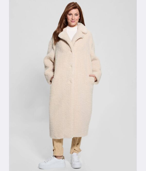 Пальто женское Guess Jeans плюшевое длинное, бежевый
Пальто женское Guess Jeans плюшевое длинное, бежевый