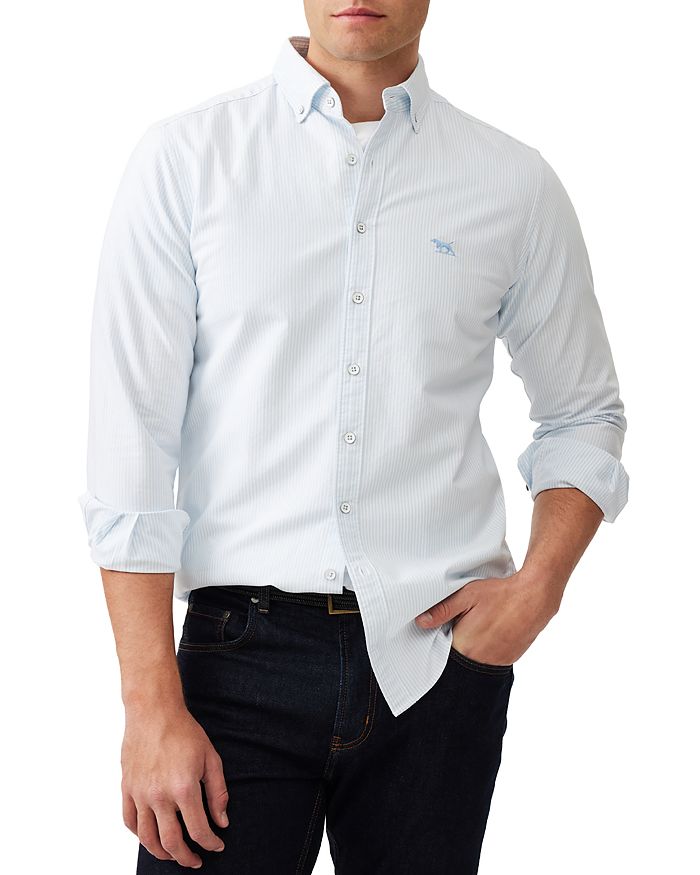 Полосатая оксфордская рубашка Rodd & Gunn, синий
Полосатая оксфордская рубашка Rodd & Gunn, синий