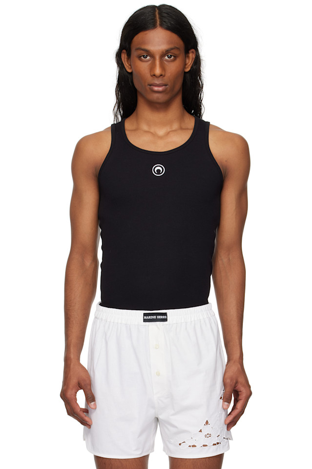 Футболка-майка с логотипом Moon и ребристой фактурой Marine Serre, черный
Футболка-майка с логотипом Moon и ребристой фактурой Marine Serre, черный