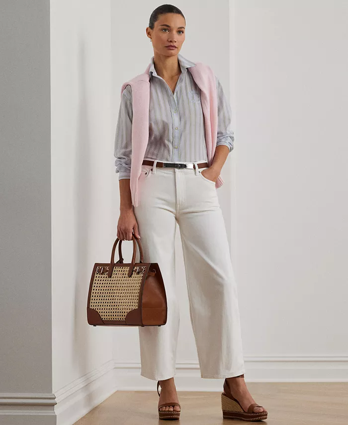 Женские укороченные джинсы с высокой посадкой и широкими штанинами Lauren Ralph Lauren, белый
Женские укороченные джинсы с высокой посадкой и широкими штанинами Lauren Ralph Lauren, белый