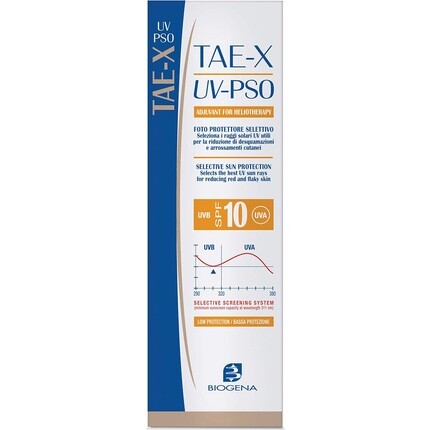 Tae-X UV-PSO Фотозащитный крем, специально предназначенный для лечения псориаза, 100 мл Biogena
Tae-X UV-PSO Фотозащитный крем, специально предназначенный для лечения псориаза, 100 мл Biogena
