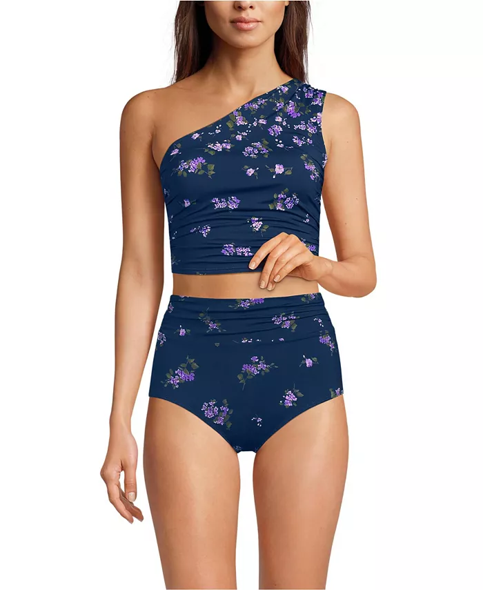 Женский топ-мидкини с драпировкой и одним плечом Lands' End, синий
Женский топ-мидкини с драпировкой и одним плечом Lands' End, синий