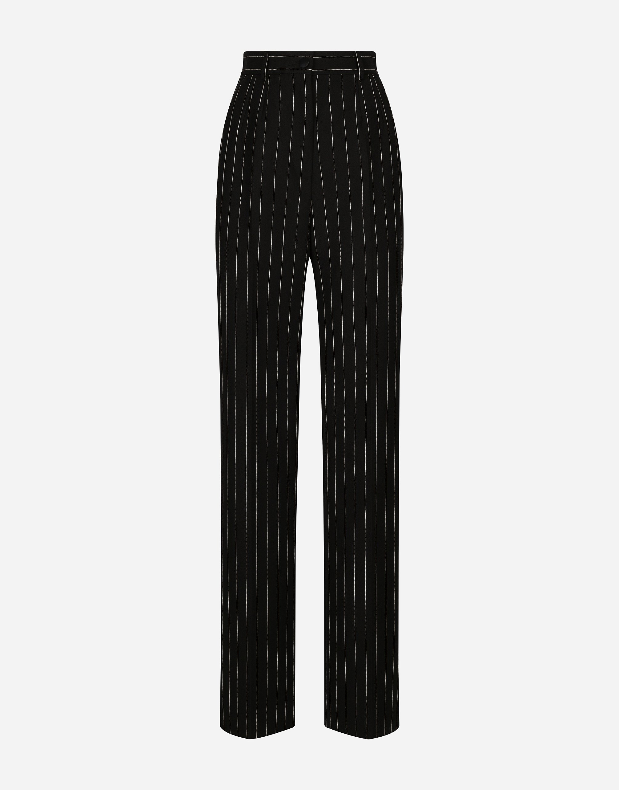 Расклешенные шерстяные брюки в полоску Dolce & Gabbana, мультиколор
Расклешенные шерстяные брюки в полоску Dolce & Gabbana, мультиколор