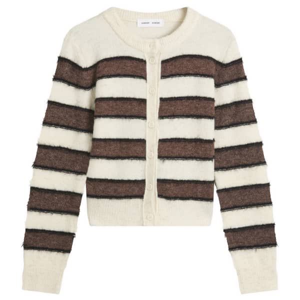 Сакийский кардиган Samsøe Samsøe, Black Coffee Stripe
Сакийский кардиган Samsøe Samsøe, Black Coffee Stripe