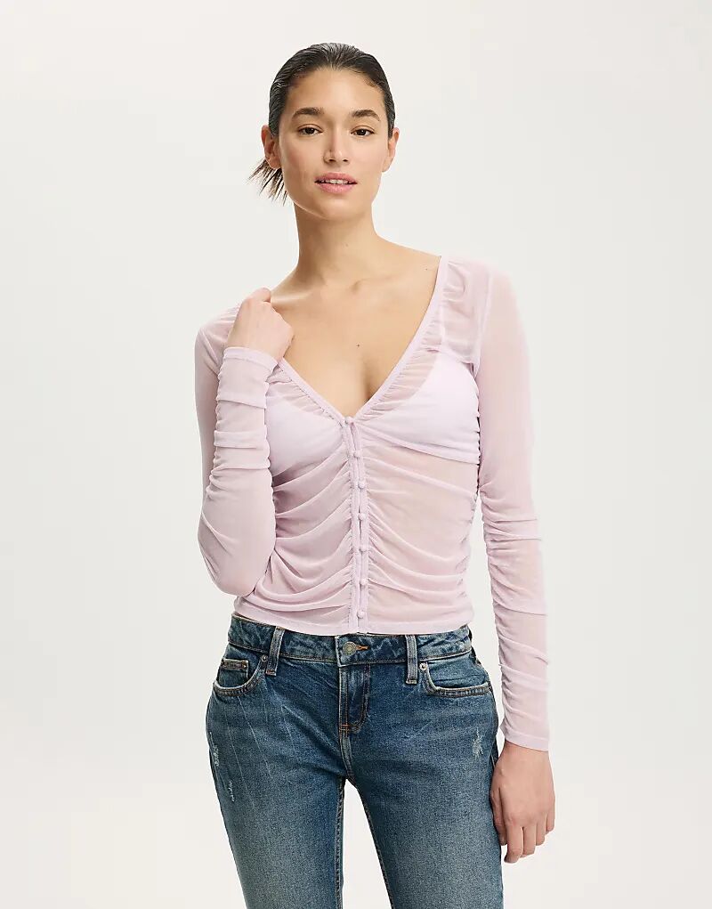 Сетчатая застежка на пуговицы Cotton On Alix с длинным рукавом, фиолетового цвета
Сетчатая застежка на пуговицы Cotton On Alix с длинным рукавом, фиолетового цвета