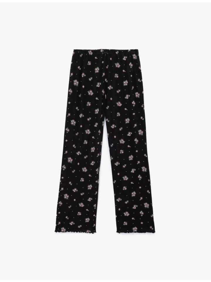 KOTON Черные вязаные пижамные штаны с узором
KOTON Черные вязаные пижамные штаны с узором