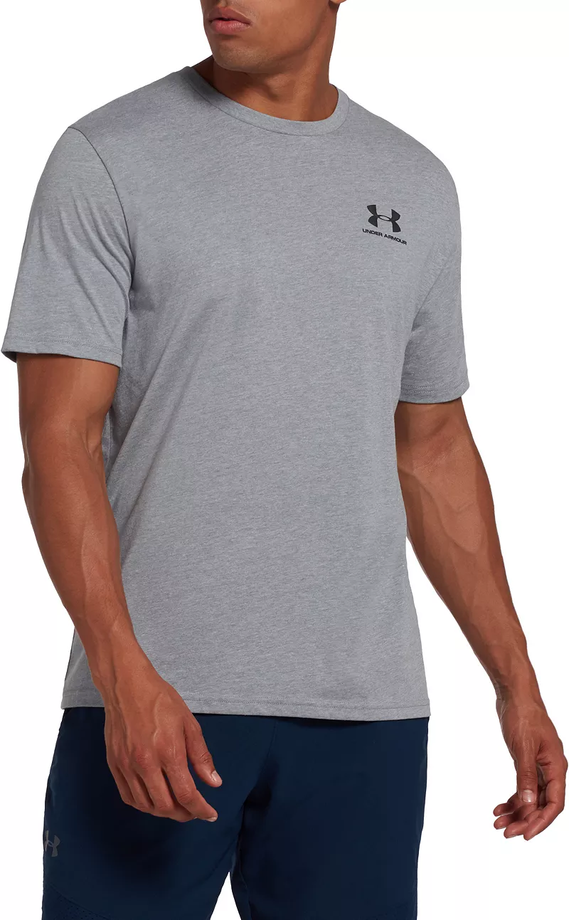 Мужская футболка в спортивном стиле с рисунком на левой груди Under Armour, цвет Steel
Мужская футболка в спортивном стиле с рисунком на левой груди Under Armour, цвет Steel