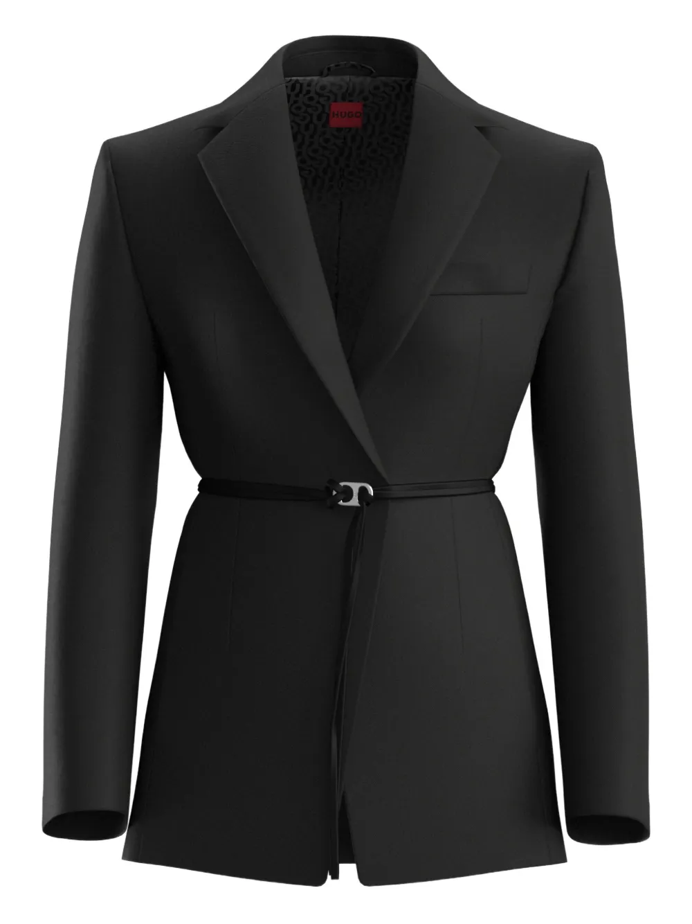 Блейзер строгого кроя с поясом Hugo, черный
Блейзер строгого кроя с поясом Hugo, черный