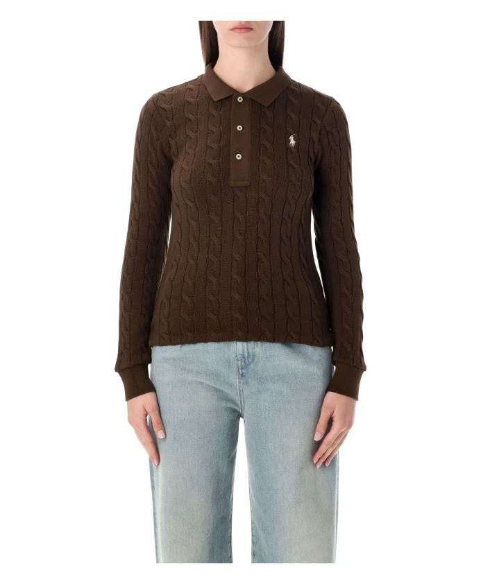 Вязаное поло Ls Polo Ralph Lauren, коричневый
Вязаное поло Ls Polo Ralph Lauren, коричневый