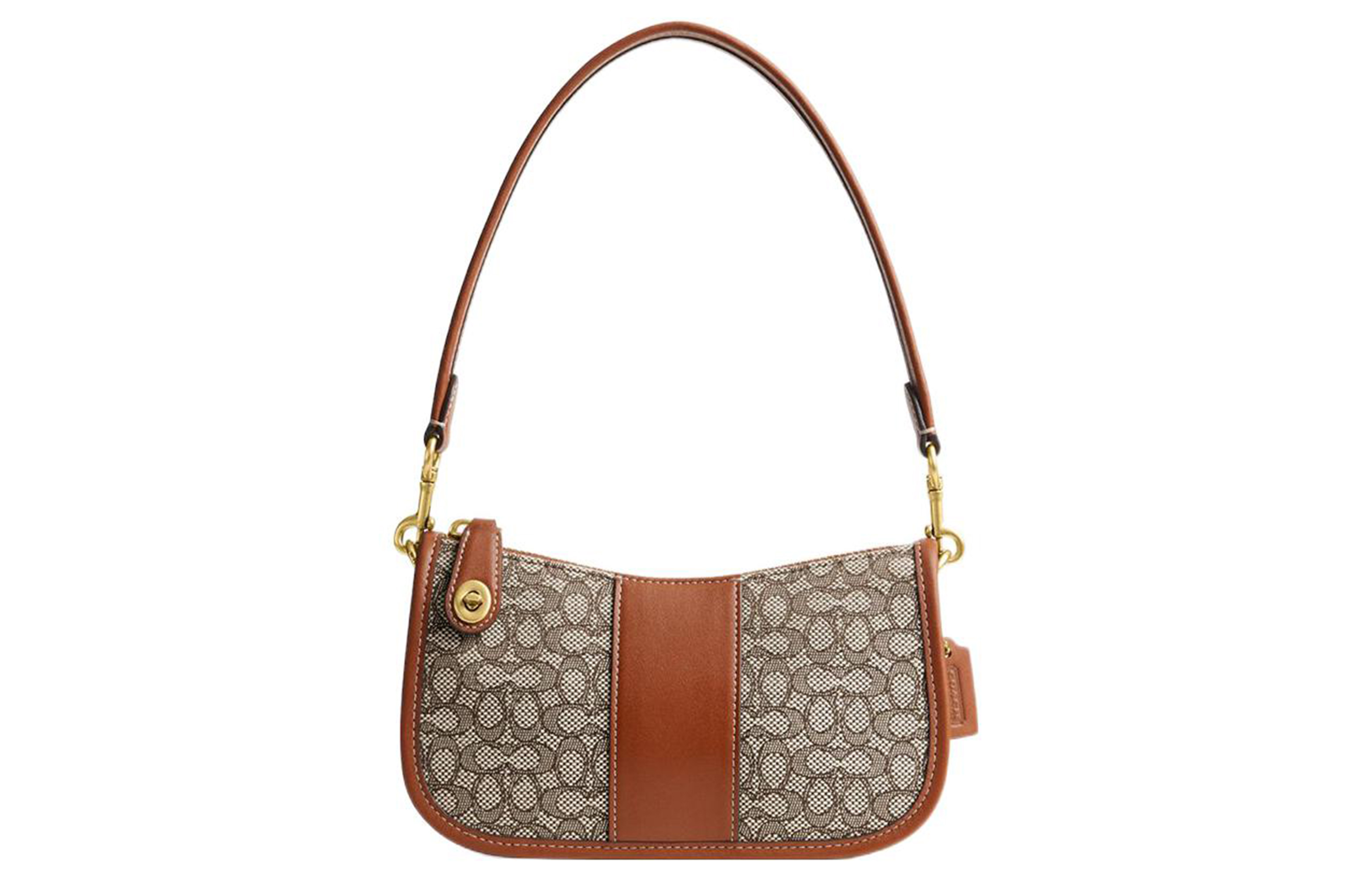Сумка через плечо Swinger из ткани с кожаными вставками для маджонга COACH женская коричневая
Сумка через плечо Swinger из ткани с кожаными вставками для маджонга COACH женская коричневая