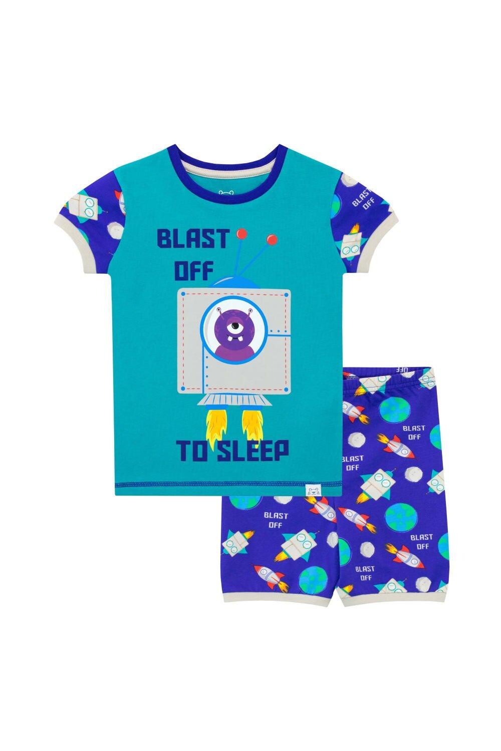 Космическая пижама Blast Off To Sleep Harry Bear, синий 
Космическая пижама Blast Off To Sleep Harry Bear, синий