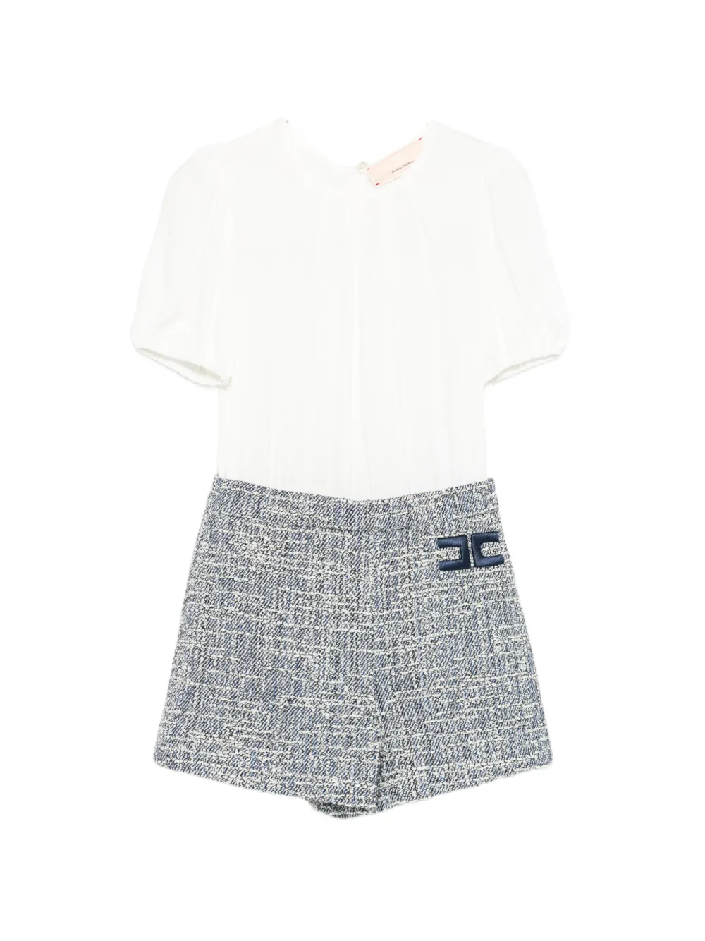 Комбинезон с короткими рукавами и нашивкой-логотипом Elisabetta Franchi La Mia Bambina, белый
Комбинезон с короткими рукавами и нашивкой-логотипом Elisabetta Franchi La Mia Bambina, белый