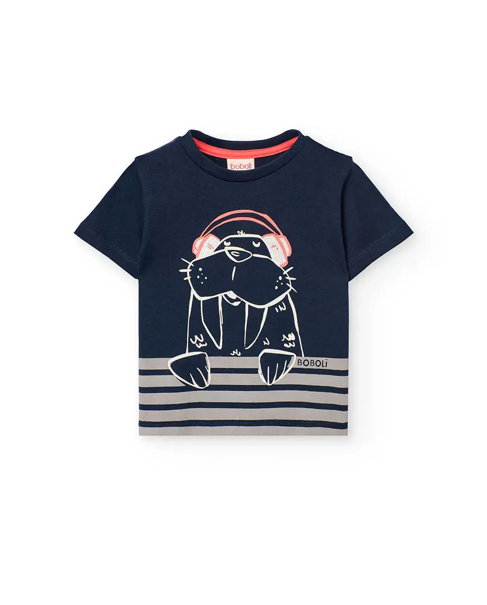 Baby boy футболка с коротким рукавом и круглым вырезом Boboli, тёмно-синий
Baby boy футболка с коротким рукавом и круглым вырезом Boboli, тёмно-синий