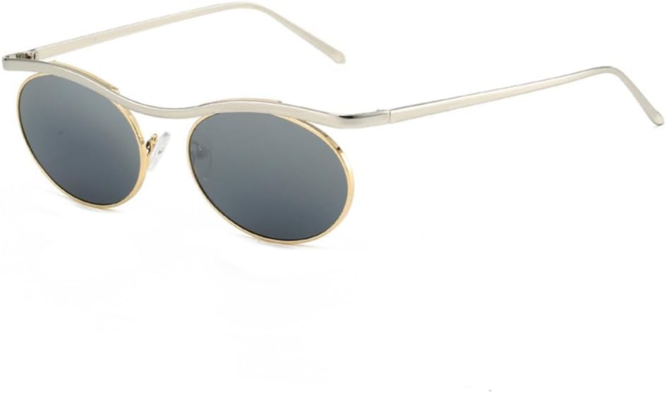 Солнцезащитные очки UV400 с защитой от УФ-излучения - овальные, в стиле металлик-панк, с градиентным переходом цвета, подходят для женщин и мужчин, для бега и занятий спортом на открытом воздухе UYPTK, Silver Golden Gray
Солнцезащитные очки UV400 с защитой от УФ-излучения - овальные, в стиле металлик-панк, с градиентным переходом цвета, подходят для женщин и мужчин, для бега и занятий спортом на открытом воздухе UYPTK, Silver Golden Gray