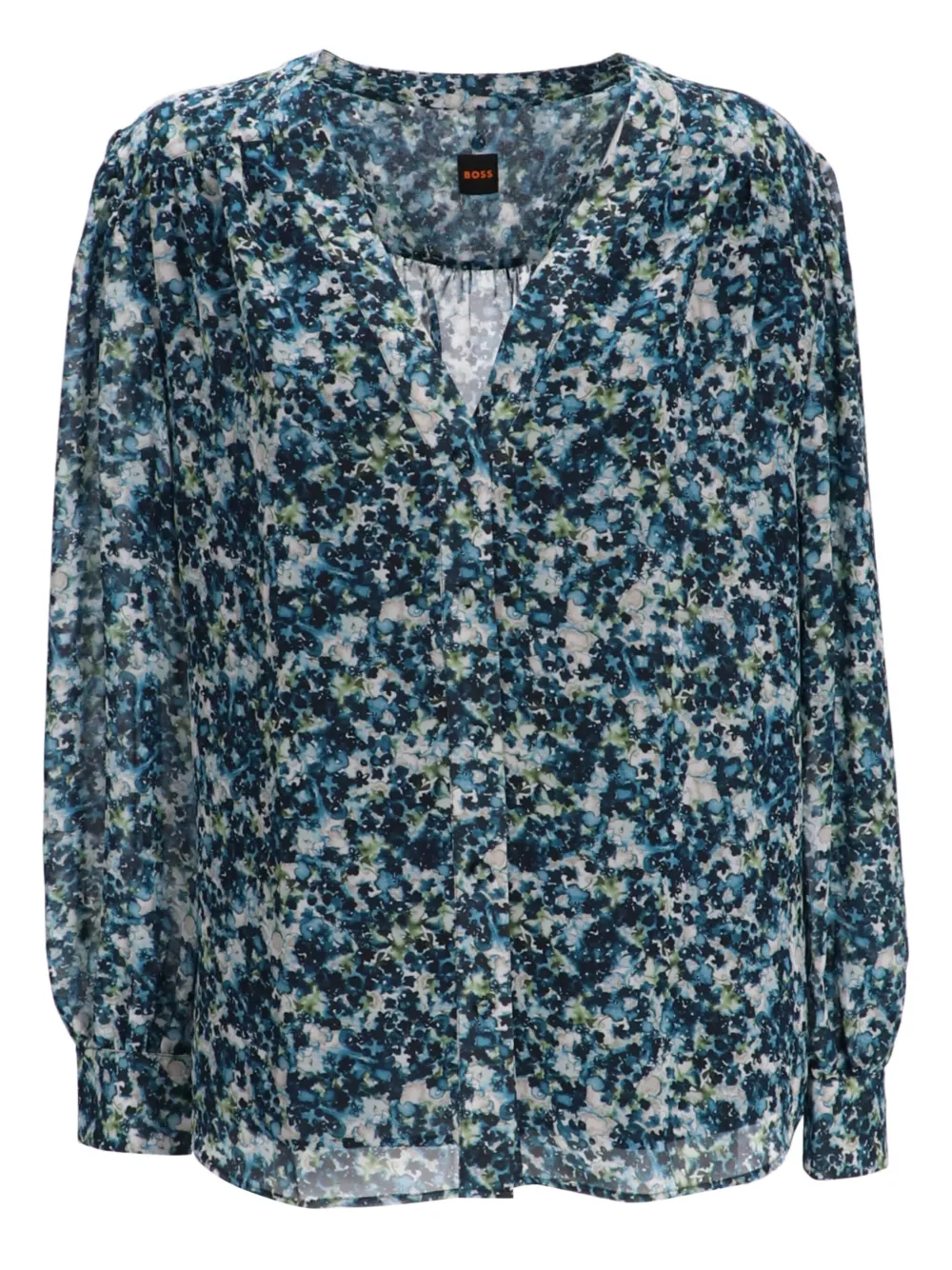 Блузка с абстрактным принтом BOSS, синий
Блузка с абстрактным принтом BOSS, синий
