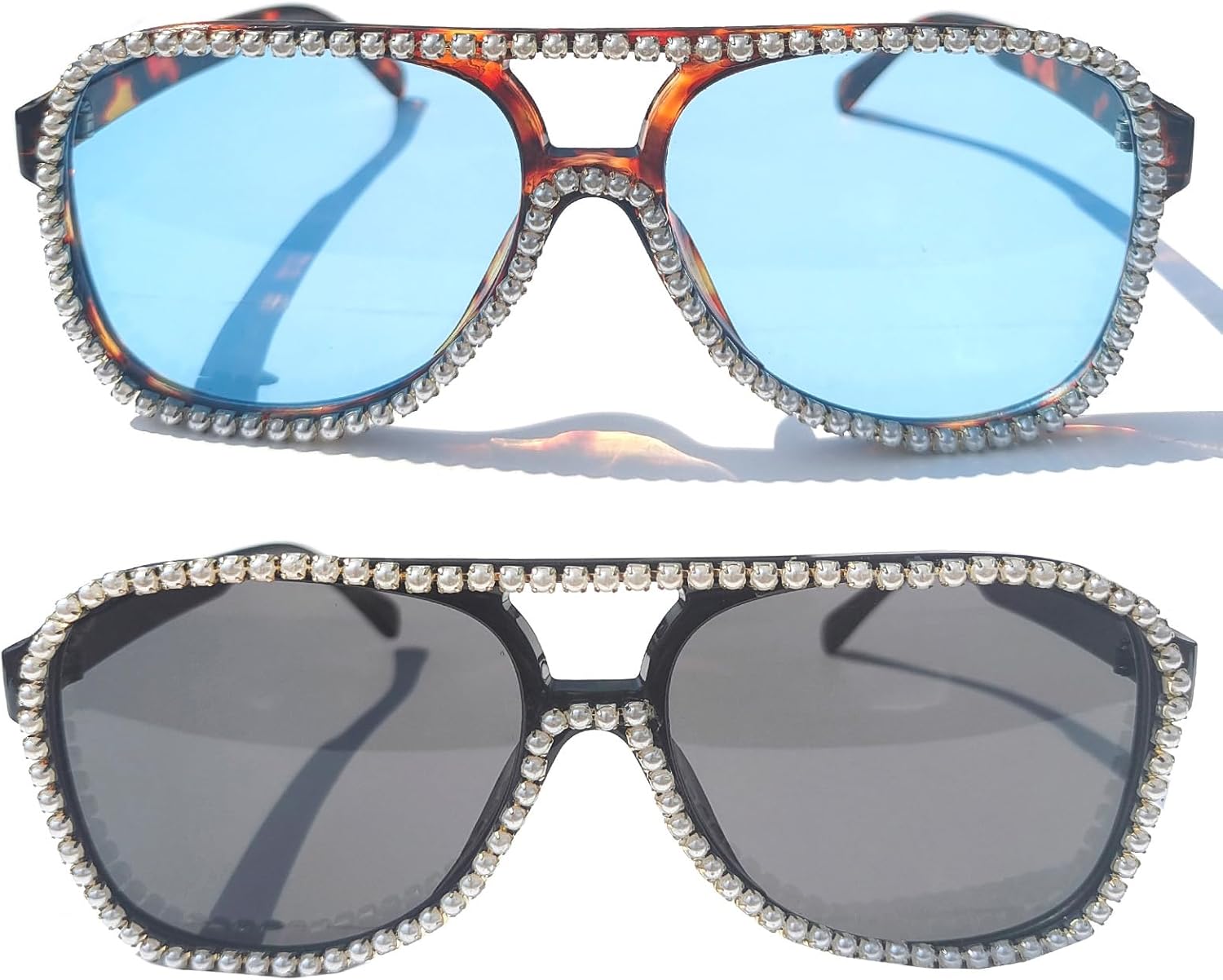 Солнцезащитные очки-пилот Willochra Fashion с жемчужными кристаллами и стразами для женщин, милые квадратные солнцезащитные очки, яркие цвета, очки для вечеринок, 2pcs-black&leopar Blue
Солнцезащитные очки-пилот Willochra Fashion с жемчужными кристаллами и стразами для женщин, милые квадратные солнцезащитные очки, яркие цвета, очки для вечеринок, 2pcs-black&leopar Blue