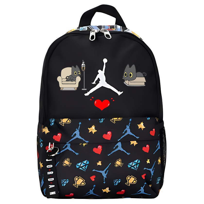Jordan Полиэстеровый рюкзак унисекс черный и разноцветный, Two kittens
Jordan Полиэстеровый рюкзак унисекс черный и разноцветный, Two kittens