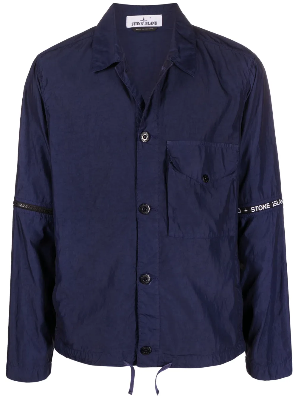 Куртка-рубашка со съемными рукавами и логотипом Stone Island, синий
Куртка-рубашка со съемными рукавами и логотипом Stone Island, синий