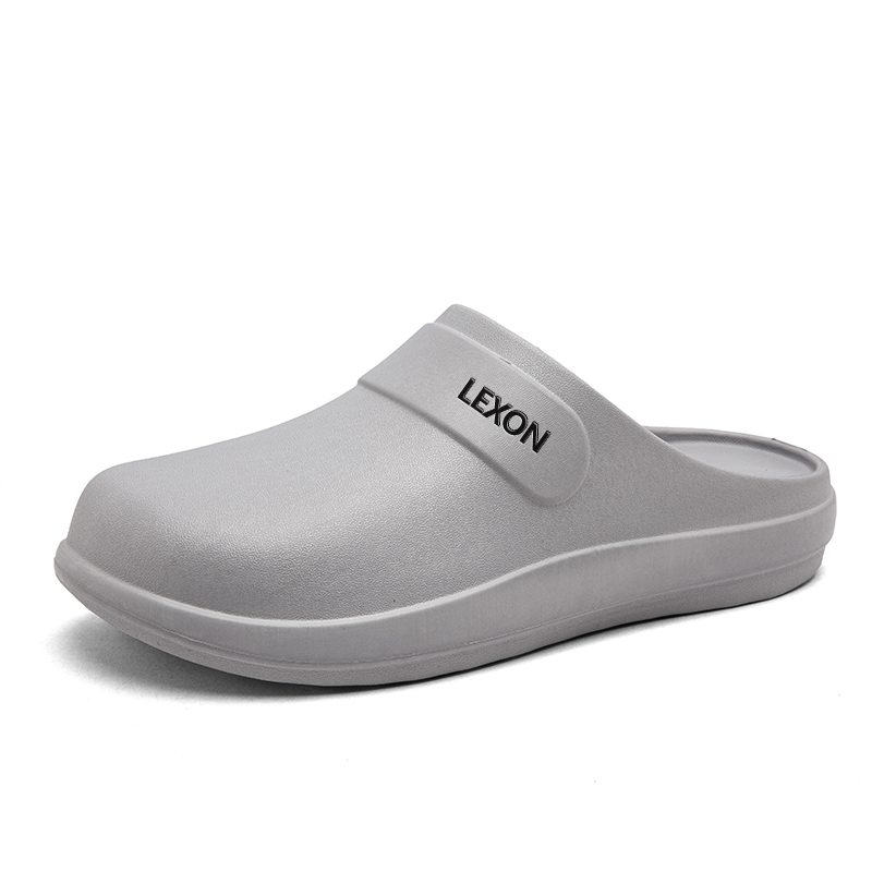 LEXON Мужские противоскользящие домашние тапочки с закрытым носком серые, цвет Gray 
LEXON Мужские противоскользящие домашние тапочки с закрытым носком серые, цвет Gray