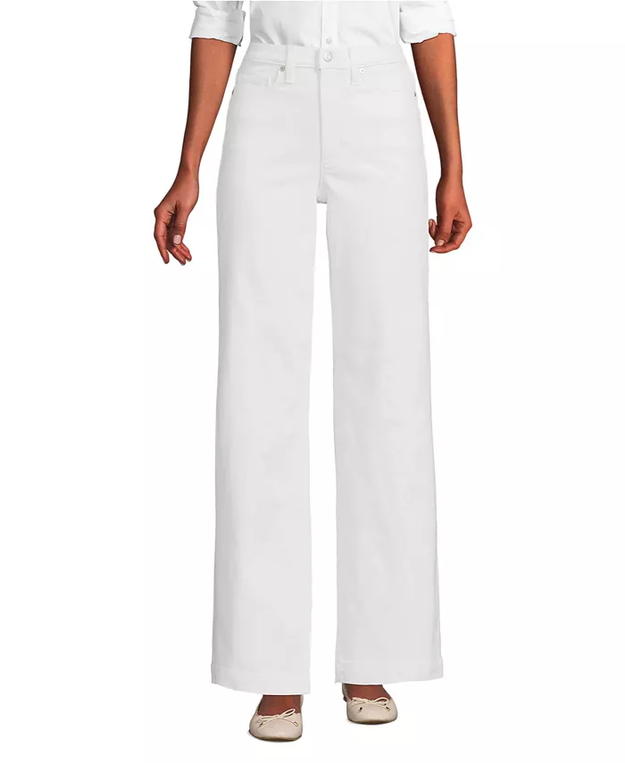 Женские джинсы с высокой талией и широкими штанинами Lands' End, белый
Женские джинсы с высокой талией и широкими штанинами Lands' End, белый