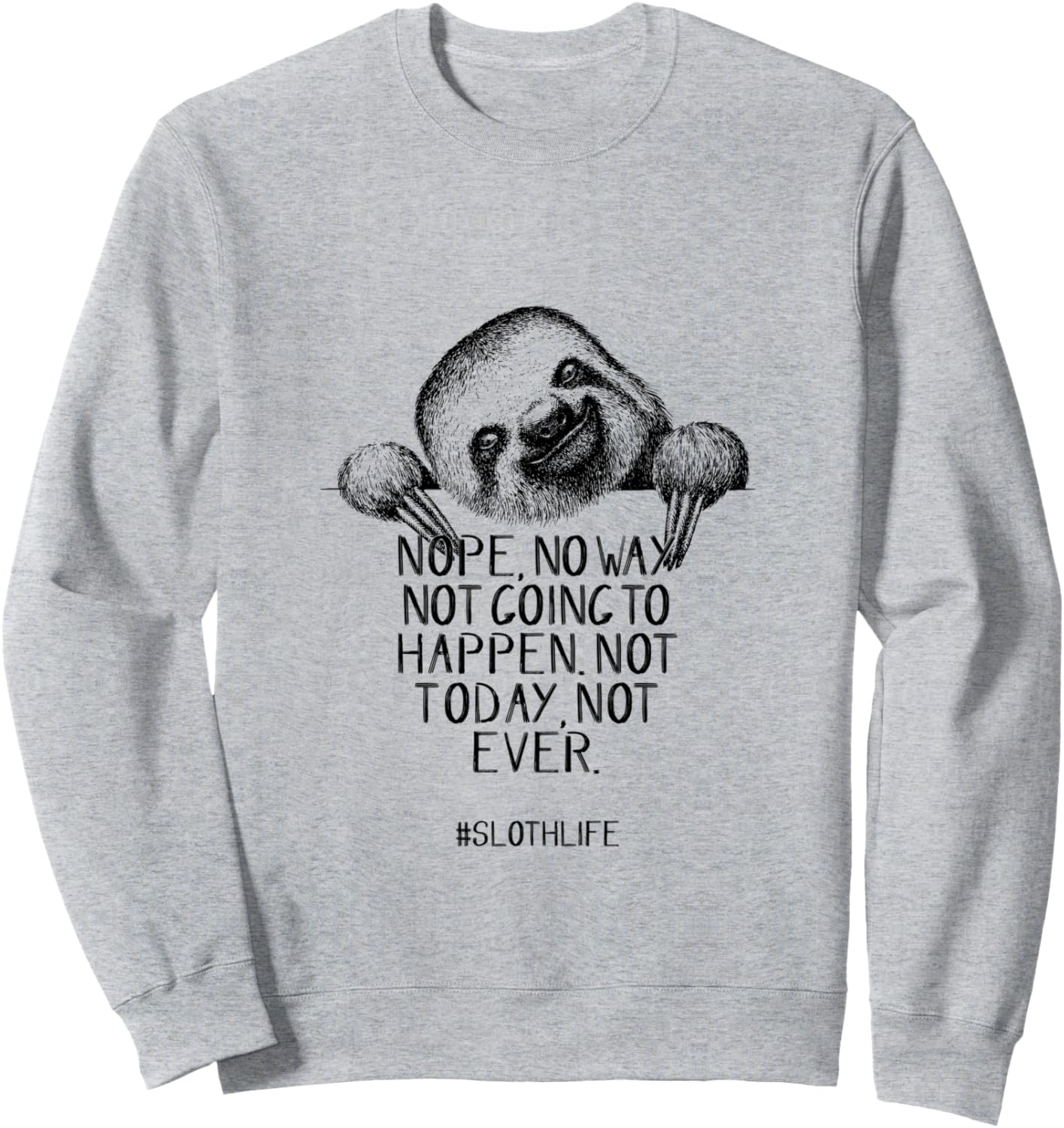 Толстовка Нет, ни за что с изображением ленивца (мужская/женская толстовка) Funny Cute Animals Statement Shirts Adults Teez, серый
Толстовка Нет, ни за что с изображением ленивца (мужская/женская толстовка) Funny Cute Animals Statement Shirts Adults Teez, серый