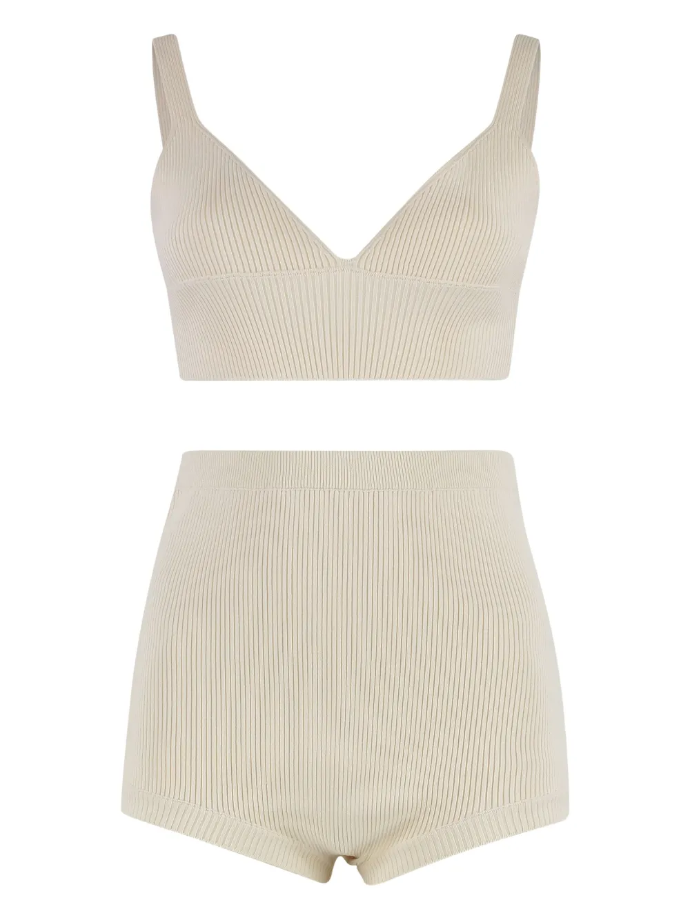 Комплект нижнего белья в рубчик RED Valentino, нейтральный
Комплект нижнего белья в рубчик RED Valentino, нейтральный