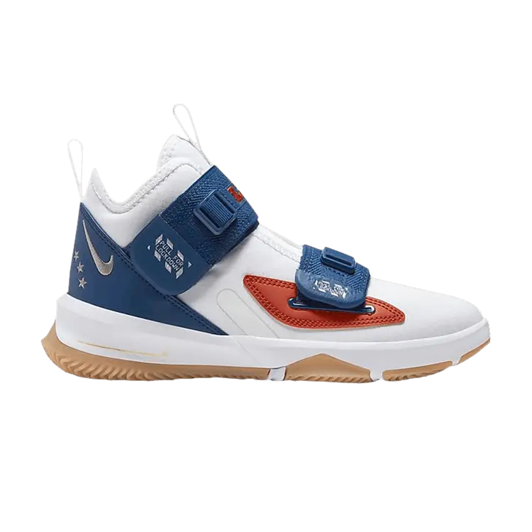 Кроссовки Nike LeBron Soldier 13 LA GS ' White Coastal Blue', белый
Кроссовки Nike LeBron Soldier 13 LA GS ' White Coastal Blue', белый