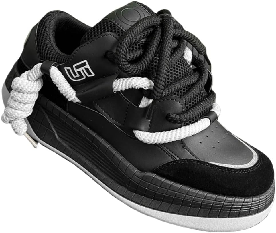 Мужские кроссовки с толстой подошвой - дышащие, противоскользящие, с амортизирующей стелькой, легкие и удобные, подходят для улицы и повседневной носки Fmshi, черный
Мужские кроссовки с толстой подошвой - дышащие, противоскользящие, с амортизирующей стелькой, легкие и удобные, подходят для улицы и повседневной носки Fmshi, черный