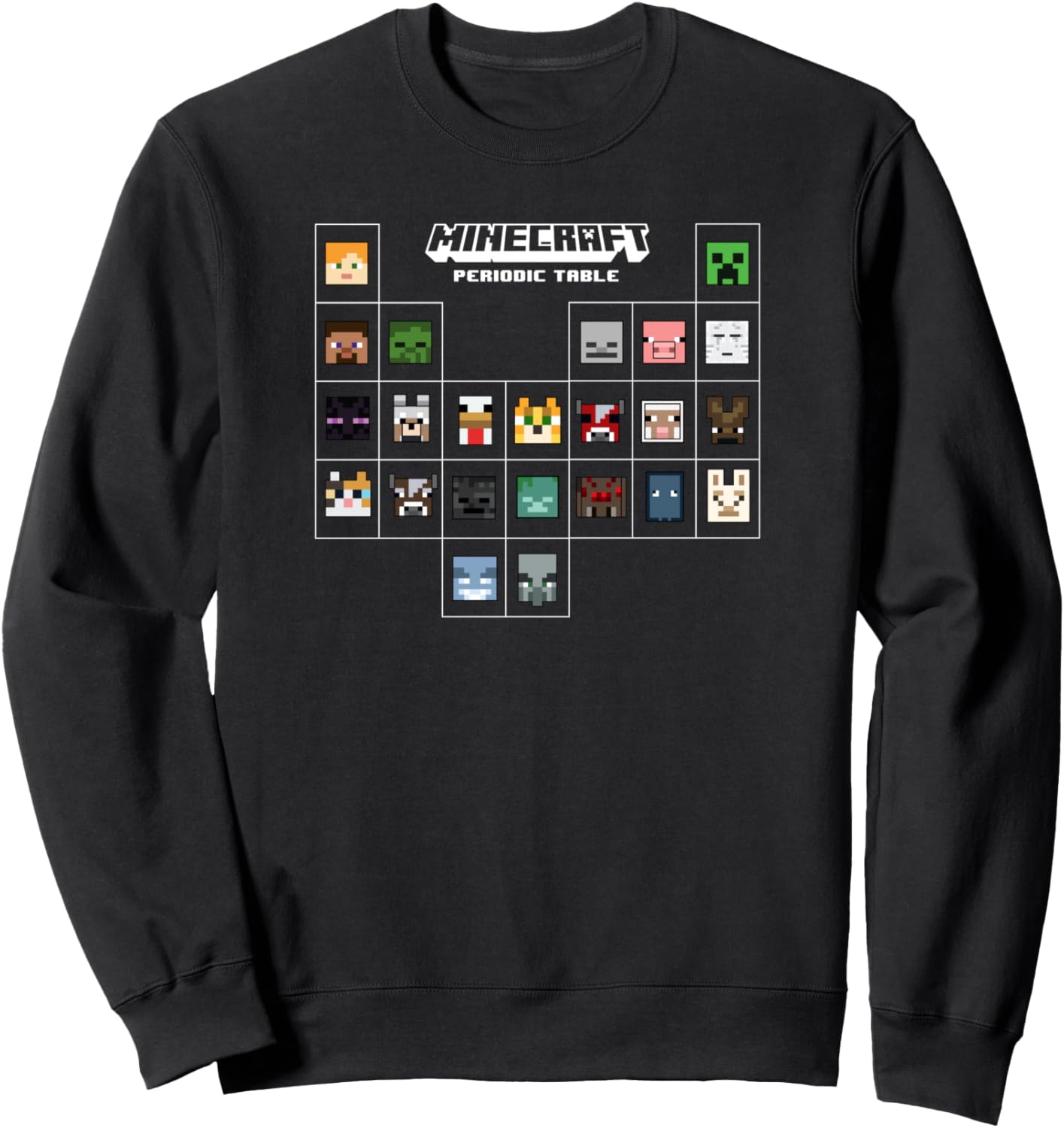 Толстовка с изображением персонажей периодической таблицы Minecraft, черная (black 19-3911tcx), размер S, Черный, Толстовка с изображением персонажей периодической таблицы Minecraft, черная (black 19-3911tcx), размер S
Толстовка с изображением персонажей периодической таблицы Minecraft, черная (black 19-3911tcx), размер S, Черный, Толстовка с изображением персонажей периодической таблицы Minecraft, черная (black 19-3911tcx), размер S