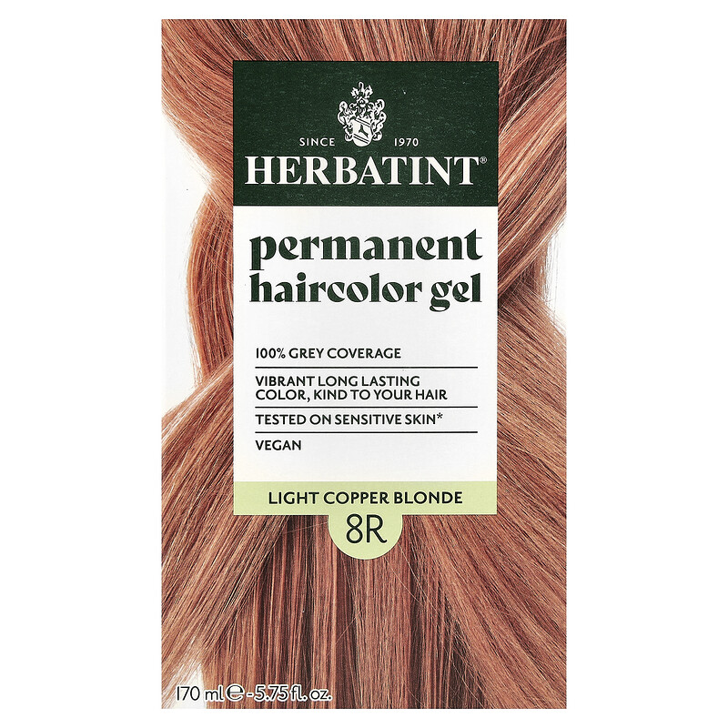 Herbatint, стойкая гель-краска для волос, 8R, светлый медный блондин, 135 мл (4,56 жидк. унции)
Herbatint, стойкая гель-краска для волос, 8R, светлый медный блондин, 135 мл (4,56 жидк. унции)