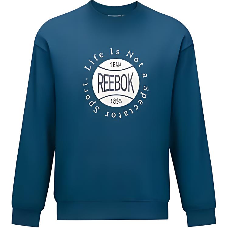 Свитер унисекс темно-синий Reebok 
Свитер унисекс темно-синий Reebok