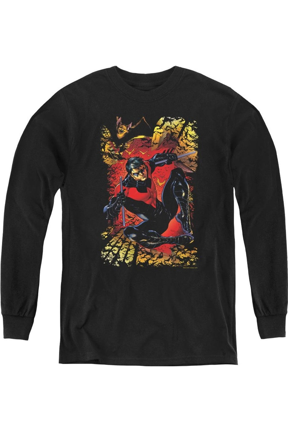 Футболка с длинным рукавом для подростков "Лига справедливости Америки: Найтвинг" #1 Gildan, черный
Футболка с длинным рукавом для подростков "Лига справедливости Америки: Найтвинг" #1 Gildan, черный