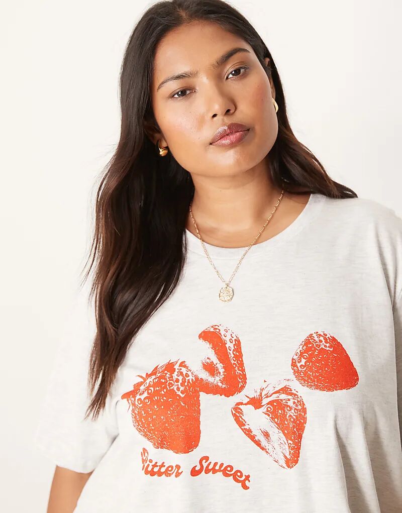 Футболка ASOS DESIGN Curve классического кроя с принтом клубники в цвете «ледяной меланж» Asos Curve
Футболка ASOS DESIGN Curve классического кроя с принтом клубники в цвете «ледяной меланж» Asos Curve