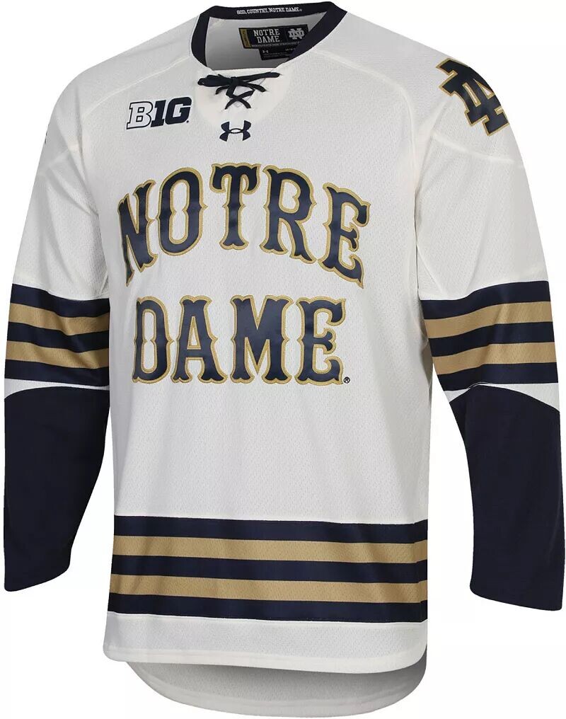 Мужская белая хоккейная майка Under Armour Notre Dame Fighting Irish White Реплика
Мужская белая хоккейная майка Under Armour Notre Dame Fighting Irish White Реплика