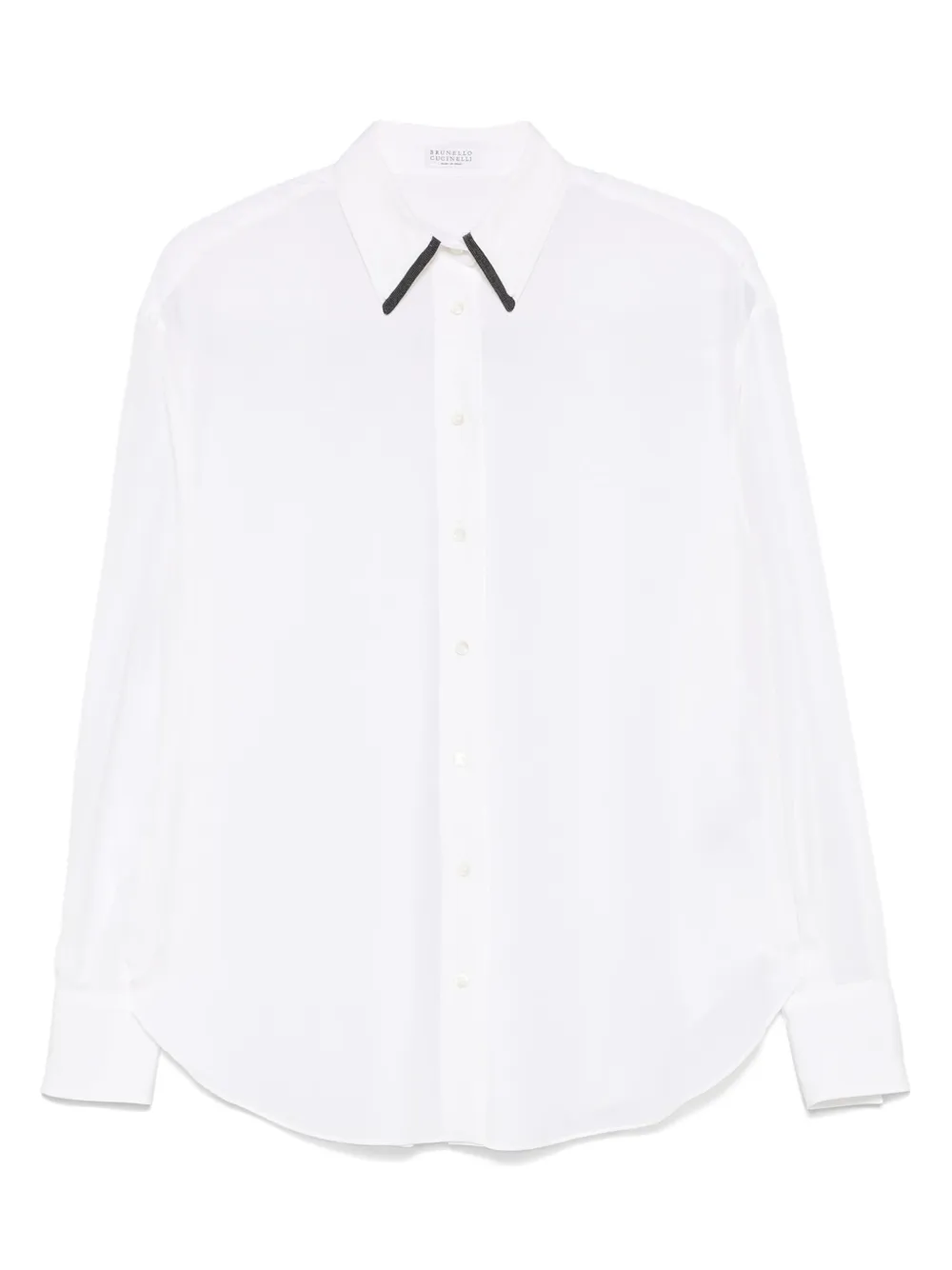 Шелковая рубашка Brunello Cucinelli, белый
Шелковая рубашка Brunello Cucinelli, белый