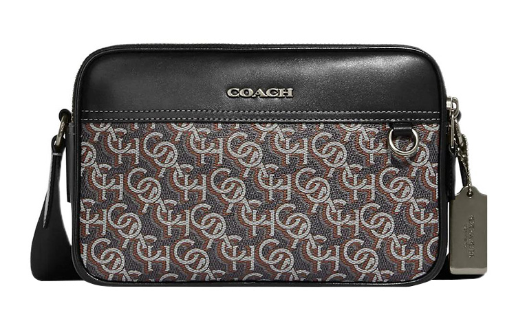 Сумка через плечо Graham PVC из коровьей кожи с аппликацией, средний размер, унисекс, серый и черный COACH
Сумка через плечо Graham PVC из коровьей кожи с аппликацией, средний размер, унисекс, серый и черный COACH