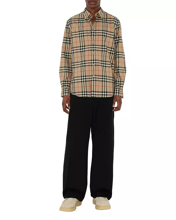 Хлопковая рубашка в клетку стандартного кроя Burberry, бежевый
Хлопковая рубашка в клетку стандартного кроя Burberry, бежевый
