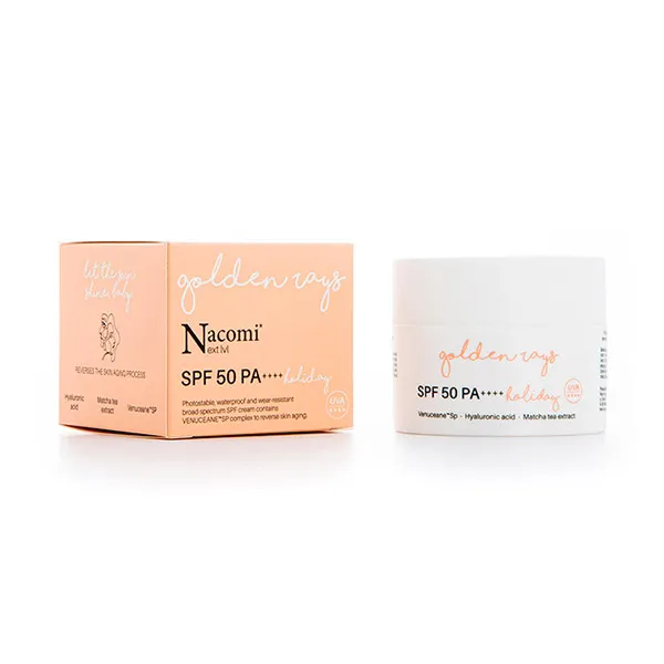 Увлажняющий крем для лица Crema Golden Rays Holiday Día Spf50 Nacomi, 50 ml
Увлажняющий крем для лица Crema Golden Rays Holiday Día Spf50 Nacomi, 50 ml
