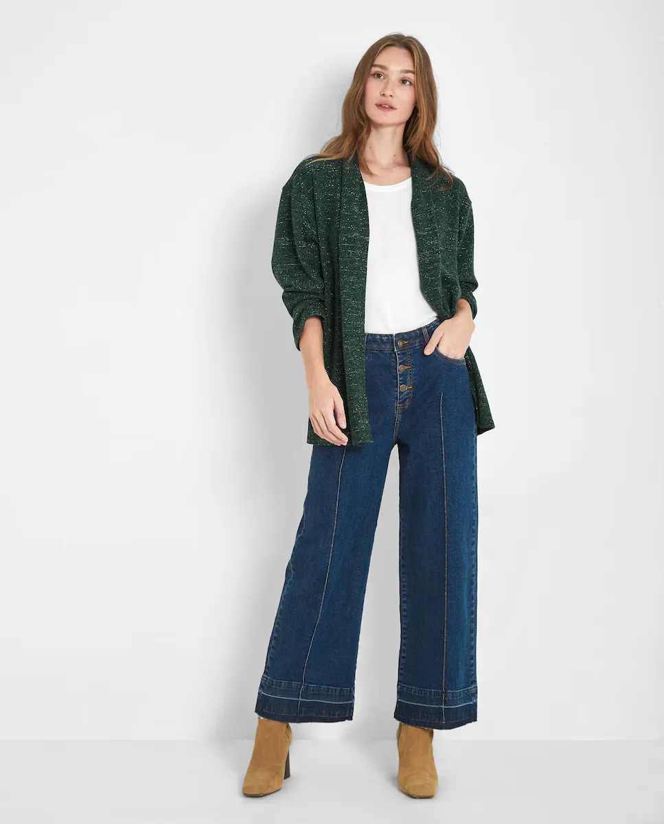 Женский вязаный кардиган без застежки Trucco, зеленый
Женский вязаный кардиган без застежки Trucco, зеленый