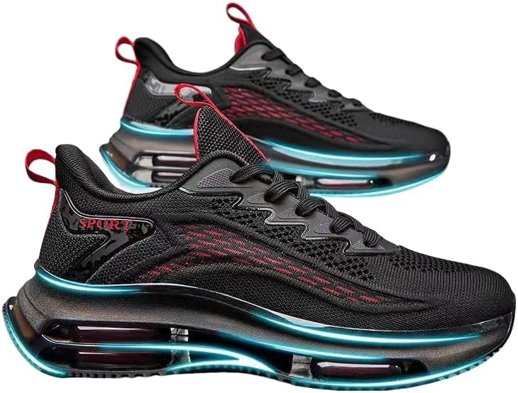 Мужские модные кроссовки HoaloX- легкая спортивная обувь с противоскользящей подошвой и мягкой средней подошвой для комфорта, черный/красный
Мужские модные кроссовки HoaloX- легкая спортивная обувь с противоскользящей подошвой и мягкой средней подошвой для комфорта, черный/красный