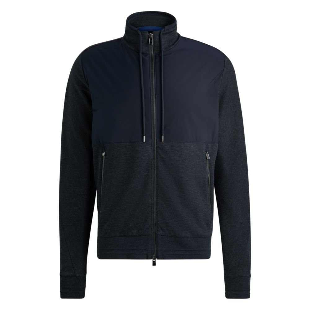 Толстовка прямого кроя на молнии из смешанных материалов BOSS, темно-синий
Толстовка прямого кроя на молнии из смешанных материалов BOSS, темно-синий