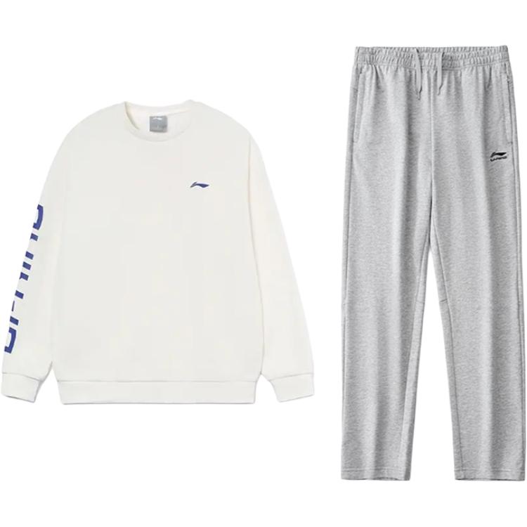 Li Ning Casual Sportswear Unisex Li-Ning, standard белый pullover hoodie+heather серый straight fit sweatpants
Li Ning Casual Sportswear Unisex Li-Ning, standard белый pullover hoodie+heather серый straight fit sweatpants