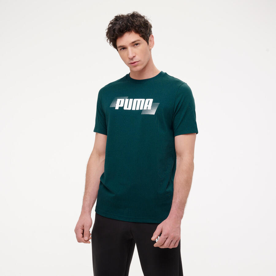 PUMA Мужская хлопковая футболка - зеленая
PUMA Мужская хлопковая футболка - зеленая