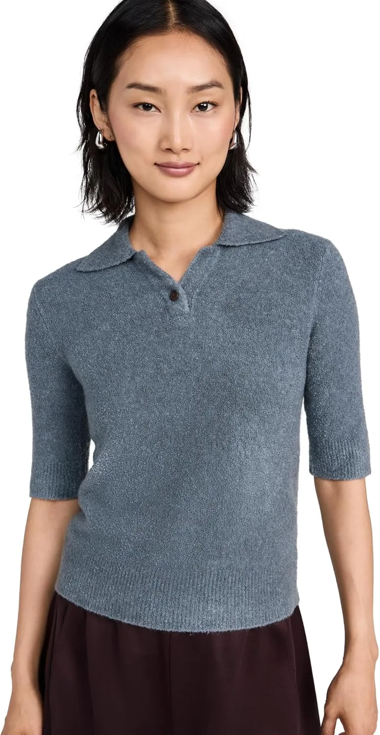 Vince женский поло с коротким рукавом из мягкой букле
Vince женский поло с коротким рукавом из мягкой букле