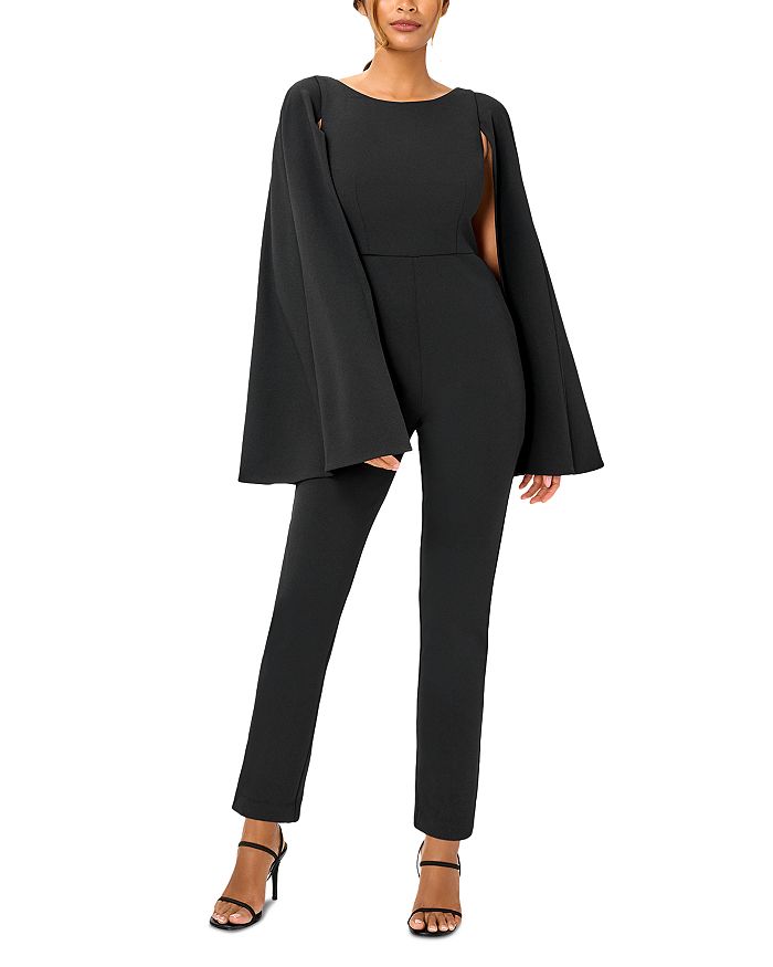 Комбинезон-накидка из трикотажного крепа Adrianna Papell, черный
Комбинезон-накидка из трикотажного крепа Adrianna Papell, черный
