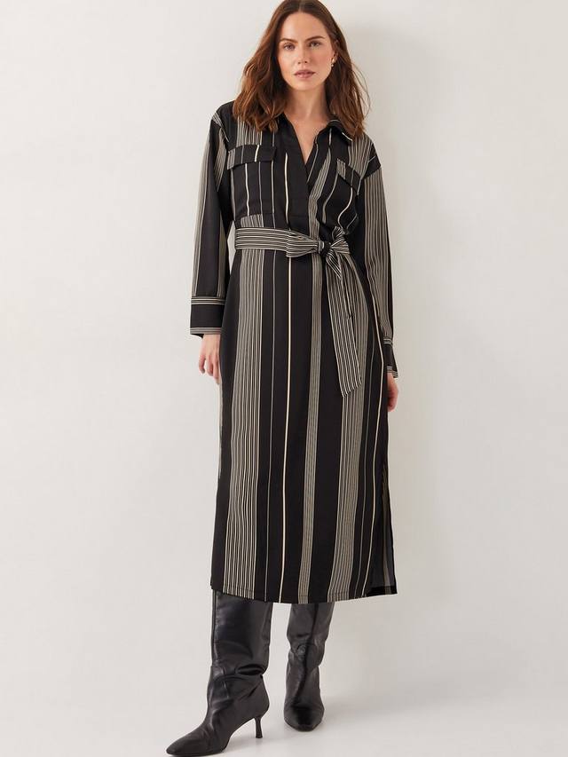 Платье-рубашка в полоску от andi Monsoon, черный
Платье-рубашка в полоску от andi Monsoon, черный